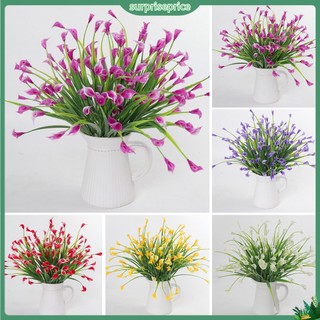 <surprise> Bó hoa Lily nhân tạo 35 bông trang trí sống động hoa