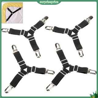 <surprise> Set 4 Đai Kẹp Co Giãn Giữ Ga Trải Giường Có Thể Điều Chỉnh