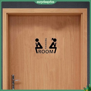 <surprise> Sticker dán nhà vẹ sinh toilet DIY họa tiết nam và nữ sáng tạo
