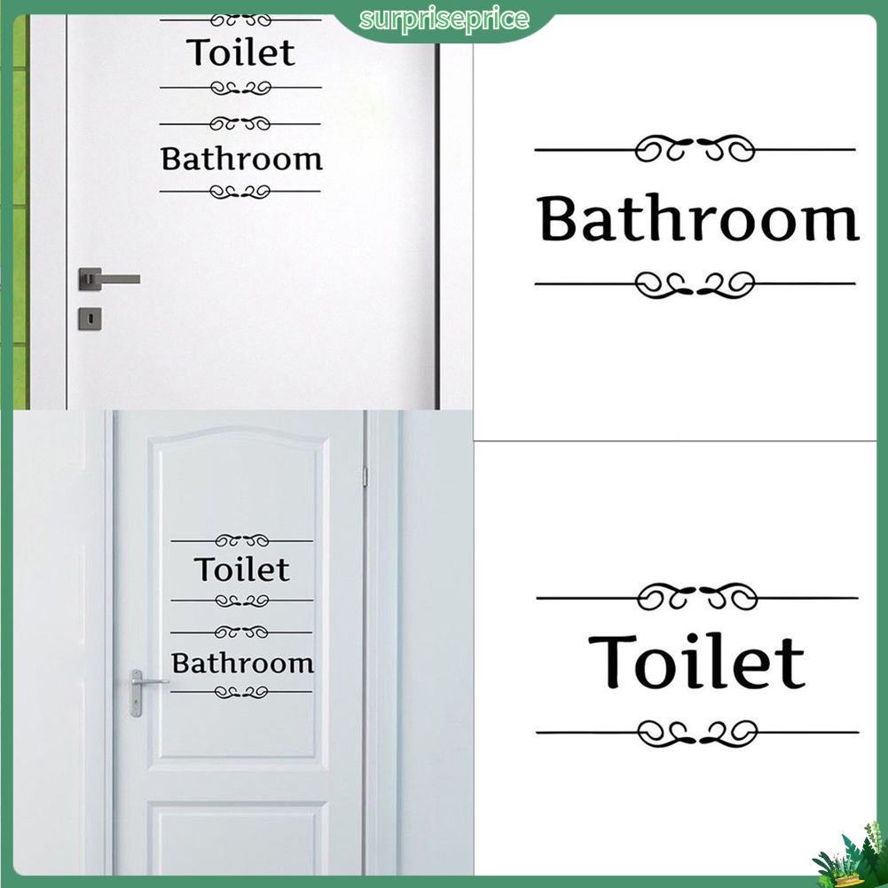 Miếng Dán Trang Trí Cửa Nhà Vệ Sinh Chống Thấm Nước Tháo Rời Được DIY