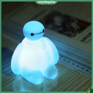 <surprise> Đèn ngủ LED đổi màu hình hoạt hình Baymax xinh xắn