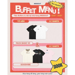 Combo tee goodvibe + tee pack basic v3 missout