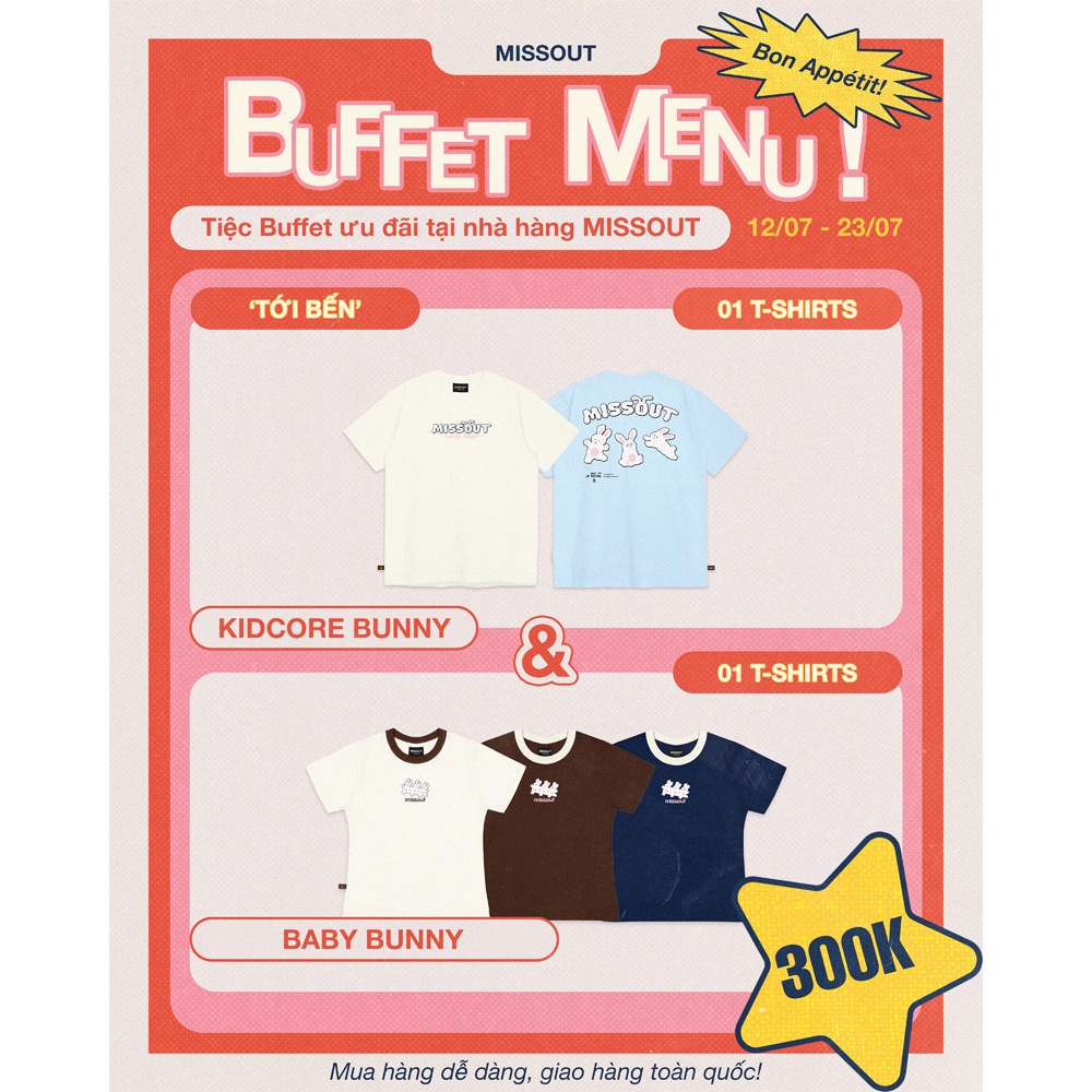 COMBO TEE KIDCORE BUNNY + TEE BABY BUNNY MISSOUT