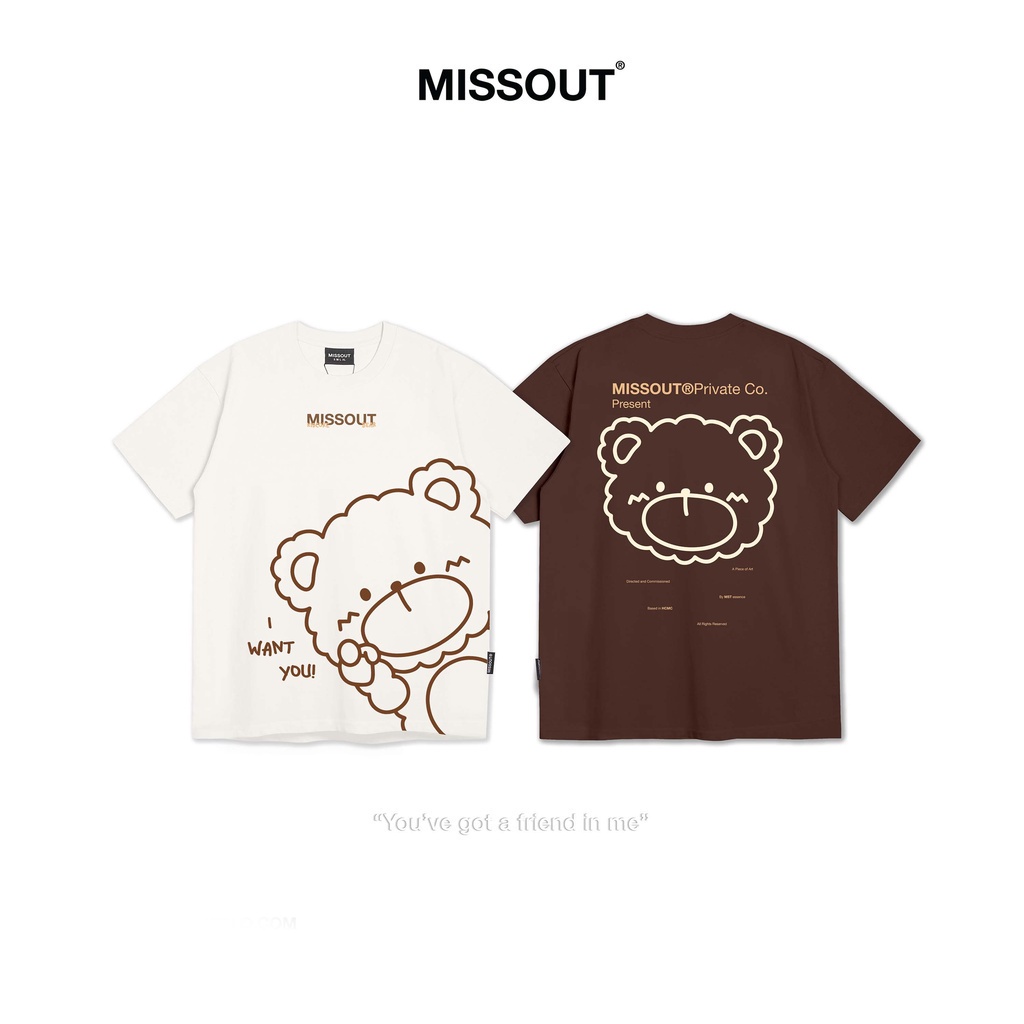 ÁO THUN OVERPRINT BEAR MISSOUT | BigBuy360 - bigbuy360.vn