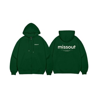 Áo khoác hoodie zip mood missout - green
