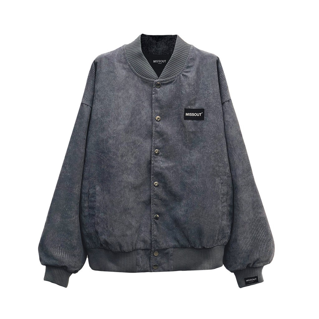 ÁO KHOÁC MISSOUT BASIC BOMBER DARK GRAY