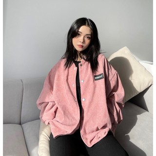 ÁO KHOÁC BASIC BOMBER PINK MST