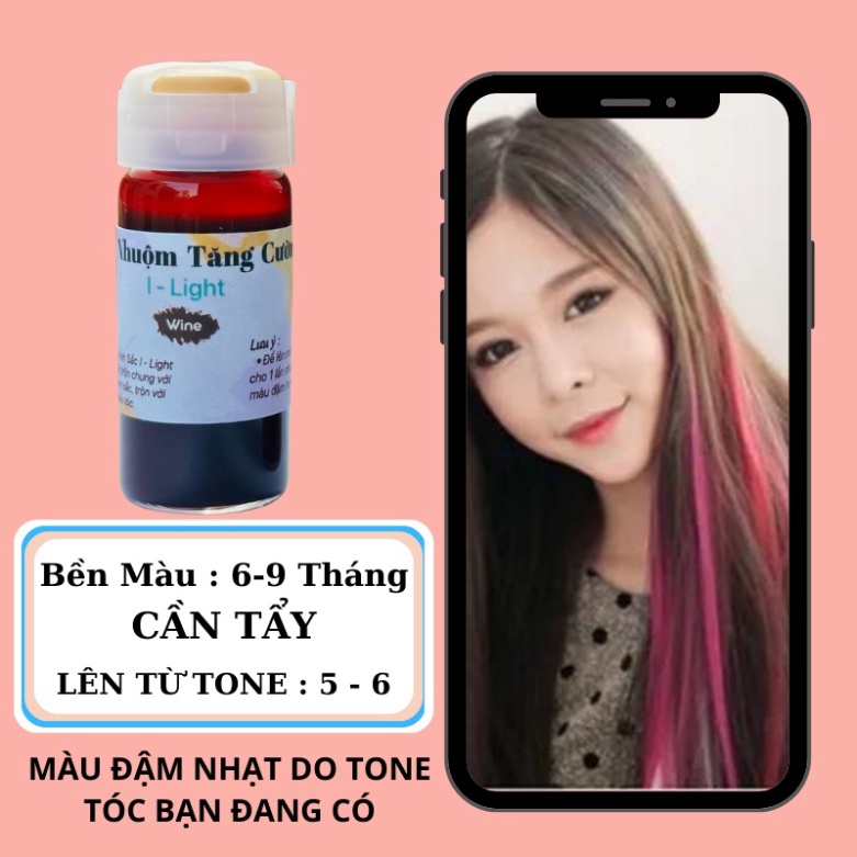 Thuốc nhuộm tóc Hight Light màu gốc I LIGHT 10ML giúp tóc lên chuẩn màu bền màu