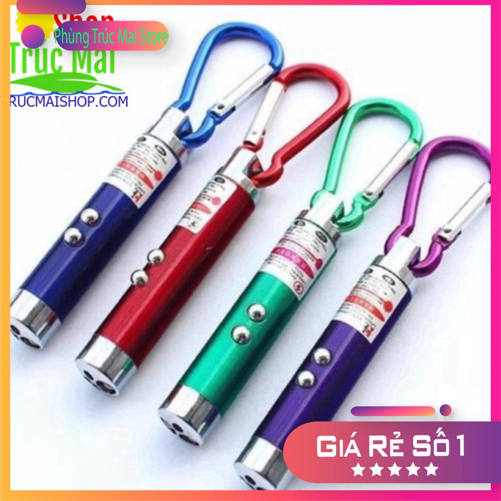 ĐÈN PIN 4 tính năng (ĐÈN PIN, TIA LAZE, RỌI TIỀN GIẢ, MÓC KHÓA)