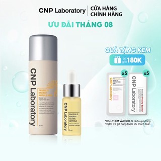 Combo Xịt khoáng tinh chất keo ong CNP Laboratory Propolis Ampule Mist và Tinh chất keo ong Propolis Ampule