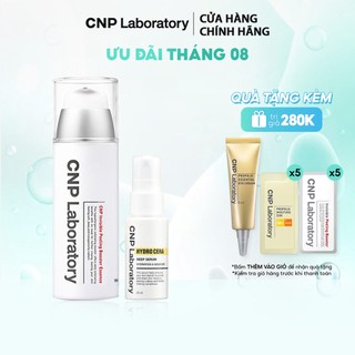 Combo Tẩy tế bào chết CNP Laboratory Invisible Peeling Booster 100ml và Tinh chất dưỡng ẩm Hydro Cera Deep Serum 25ml