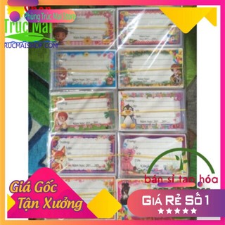 Nhãn vở Combo 80 chiếc nhãn vở chứa keo dính ✅