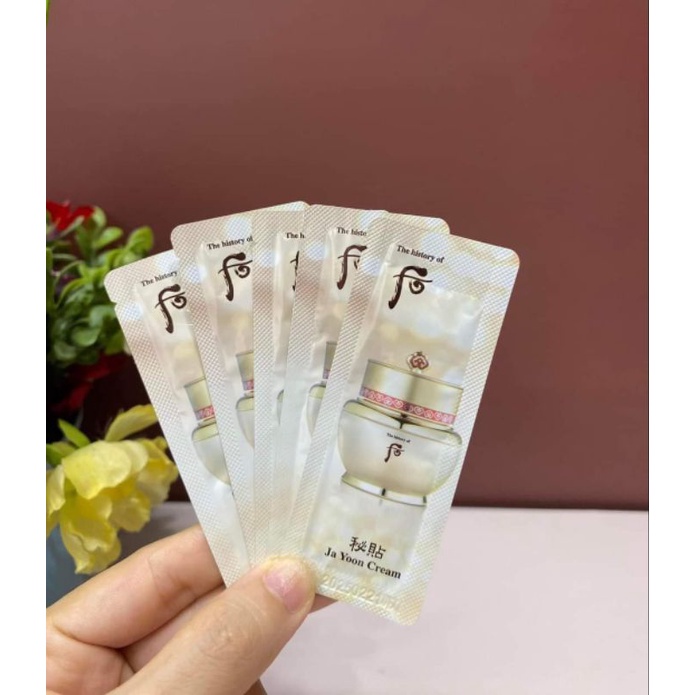 10 Gói Kem dưỡng Tự Nhuận Whoo Bichup Ja Yoon Cream 1ml/gói
