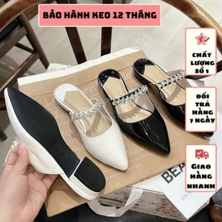 Dép sục mũi nhọn phối quai đá kiểu mới siêu xinh