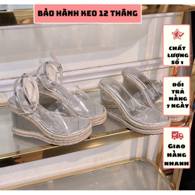 GIÀY SANDAL XUỒNG QUAI MICA - DÉP XUỒNG CÓI QUAI MICA DA BÓNG ÁNH BẠC SANG CHẢNH