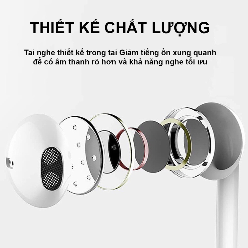 Tai nghe chân tròn Jack 3.5 mm cho phụ kiện điện thoại - có mic đàm thoại