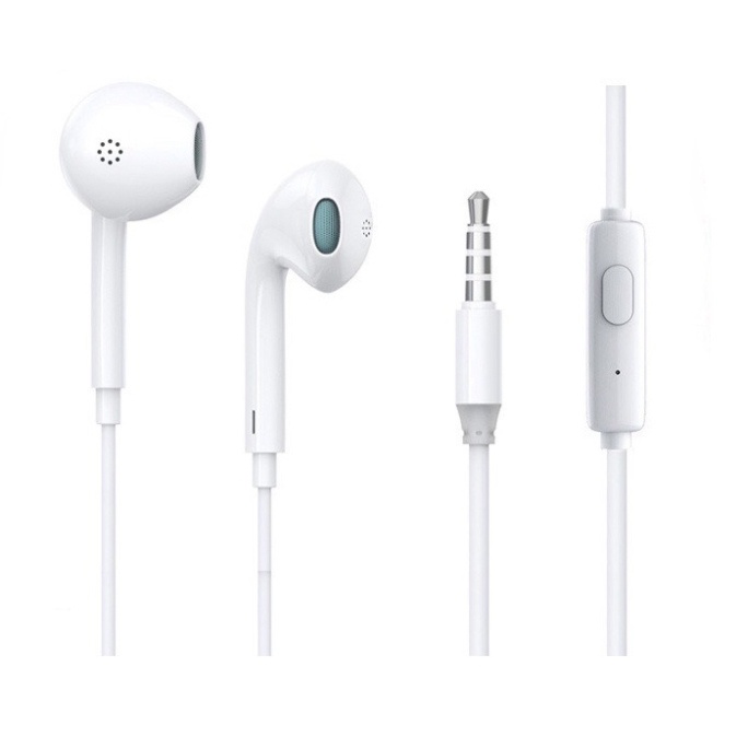 Tai nghe chân tròn Jack 3.5 mm cho phụ kiện điện thoại - có mic đàm thoại