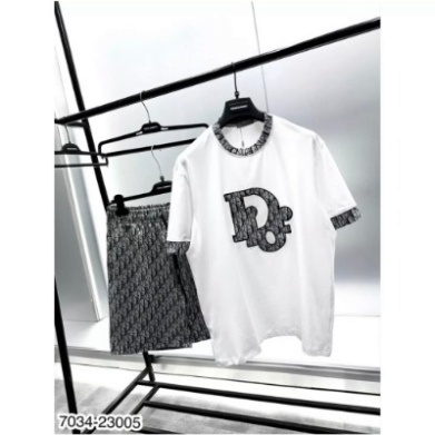 Bộ Hè Dior Họa Tiết Logo Thêu - Bộ Dior Chất Cotton Thoáng Mát phong cách cháy phố thời trang cao cấp 2023