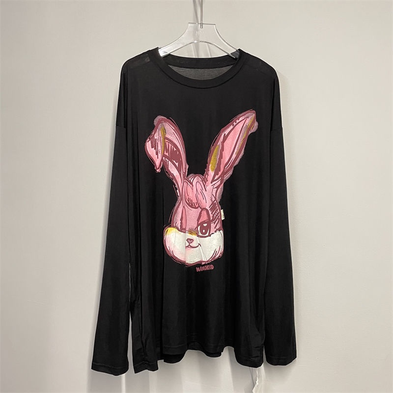 Jiashucheng Áo Thun Tay Dài Chống Nắng Dáng Rộng Thoáng Khí In Họa Tiết Hoạt Hình Xinh Xắn Thời Trang Mùa Hè Cho Nữ