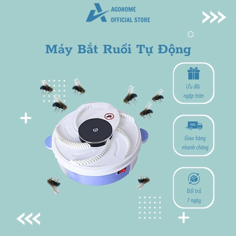 Máy Bắt Ruồi Tự Động Thông Minh Chạy Điện Thiết Kế Mới An Toàn Không Độc Hại