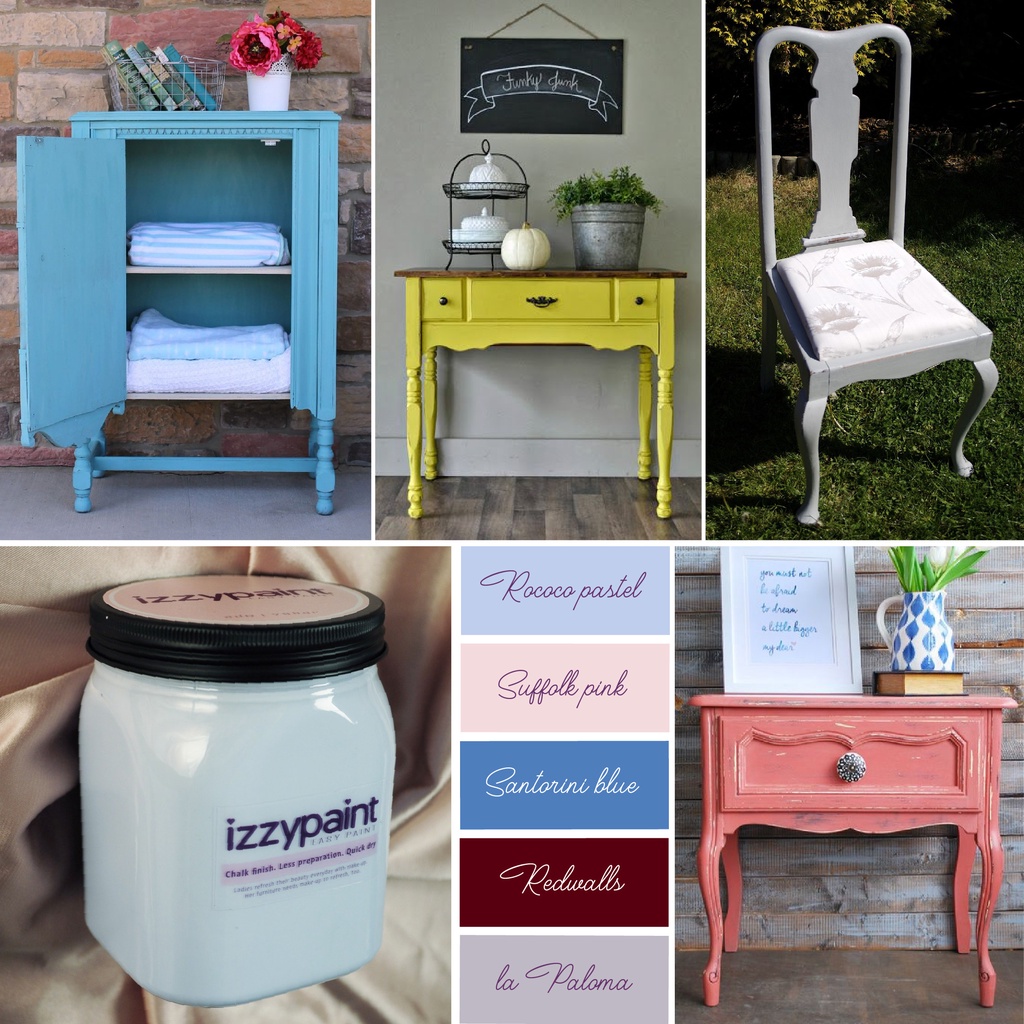 izzypaint 700gr 💙 Sơn Chuyên Dụng cho Make over 💙 chalk paint sơn phấn DYI nhanh khô, sơn gỗ gốc nước không mùi độc hại