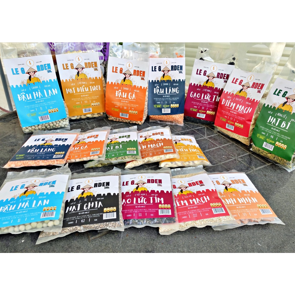 ĐẬU HẠT HỮU CƠ LE GARDEN CHO BÉ ĂN DẶM, LÀM SỮA, NẤU CHÁO cao cấp túi 100g