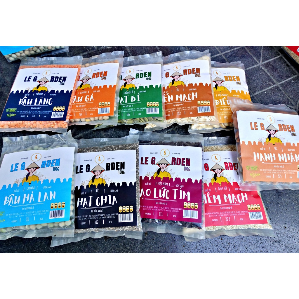 ĐẬU HẠT HỮU CƠ LE GARDEN CHO BÉ ĂN DẶM, LÀM SỮA, NẤU CHÁO cao cấp túi 100g
