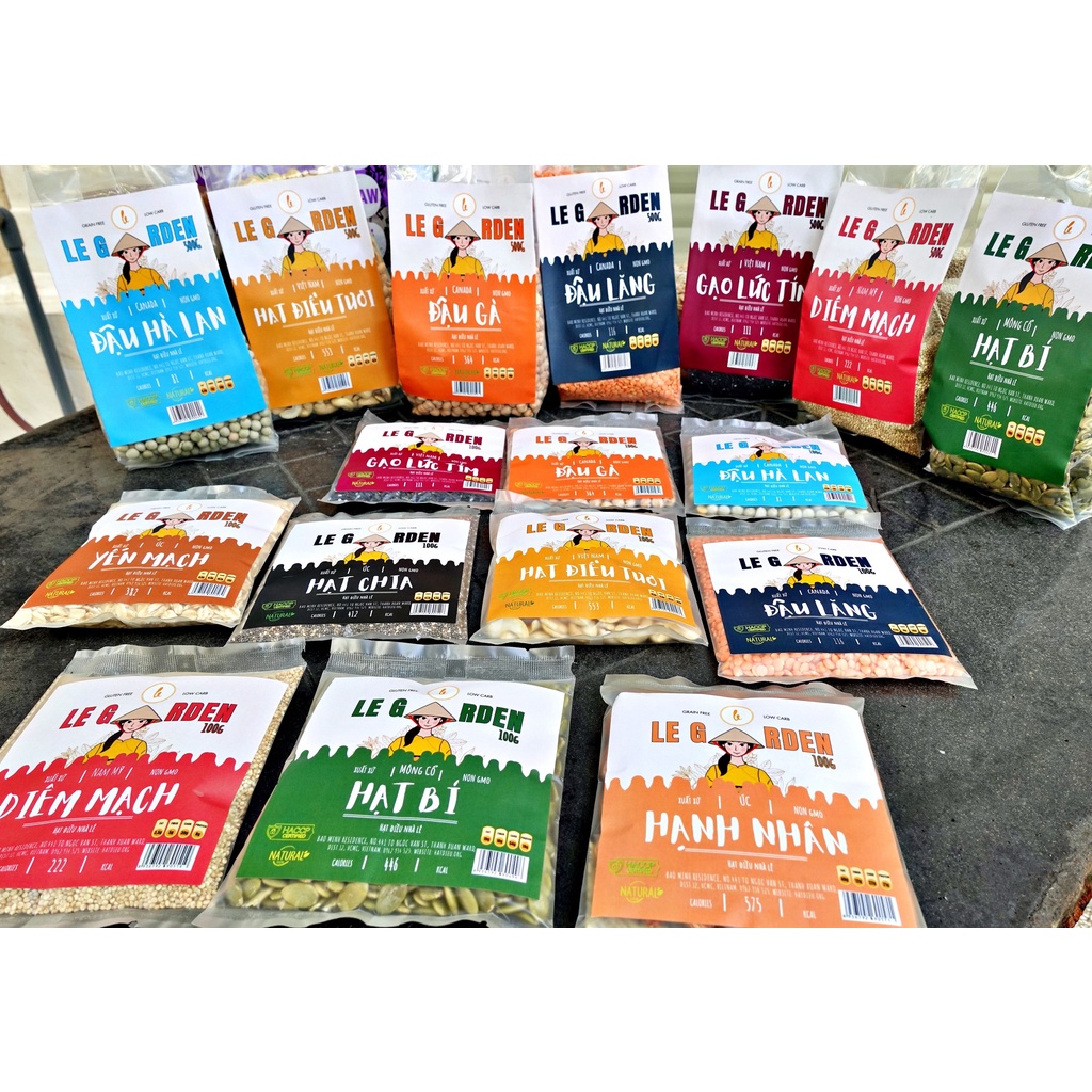 ĐẬU HẠT HỮU CƠ LE GARDEN CHO BÉ ĂN DẶM, LÀM SỮA, NẤU CHÁO cao cấp túi 100g