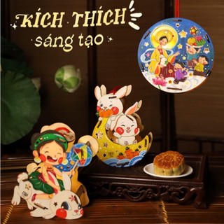 Đèn lồng trung thu - Bé tự làm đèn Trông trăng bằng gỗ tự do sáng tạo của Lalalababy Trung thu 2023