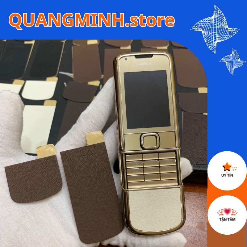 miếng dán da điện thoại 8800 màu nâu