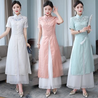 Trang phục Đồ lam chùa cao cấp Thiền Chay, trang phục ngồi thiền và tập yoga kiểu trung hoa cổ trang hán phục