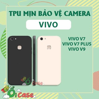 Ốp silicon cạnh vuông vivo v7 / v7 plus / v9 tpu dẻo chống sốc, bảo vệ cam
