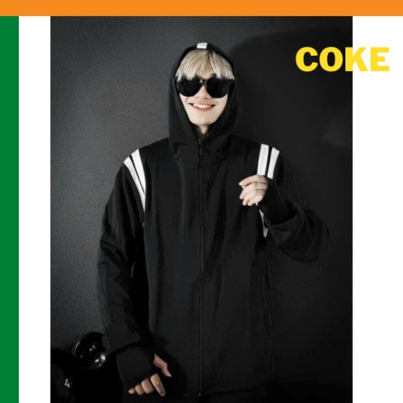 Áo chống nắng chất umi dành cho nam và nữ - phối hai sọc vai - Coke shop