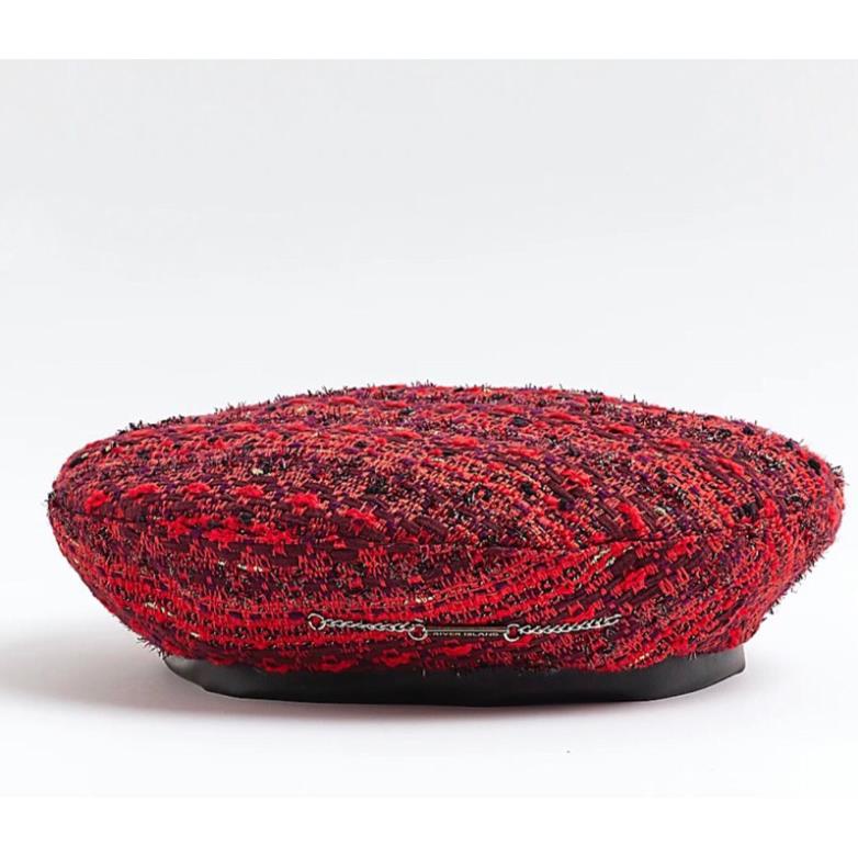 (RIVER ISLAND CHÍNH HÃNG) Mũ beret dạ đỏ cho bé gái vợt sale rẻ size 1-5 tuổi