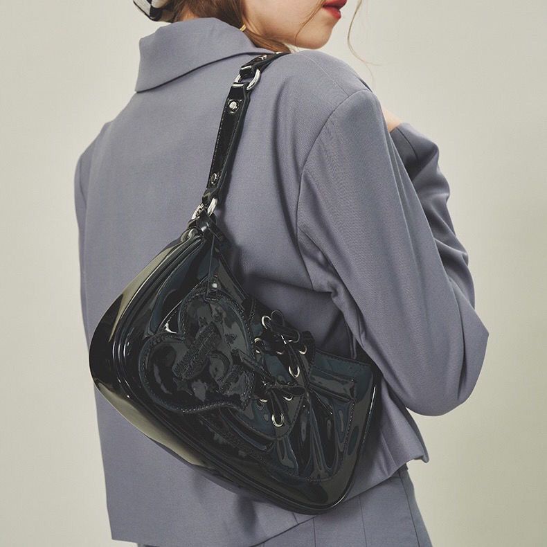 Túi Xách Đeo Vai / Kẹp Nách Chất Liệu Da Bóng Phong Cách Thời Trang Mới 2023