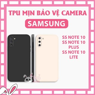 Ốp silicon chống sốc Samsung Note 10 / Note 10 Plus / Lite TPU dẻo cạnh vuông, bảo vệ cam. chống va đập