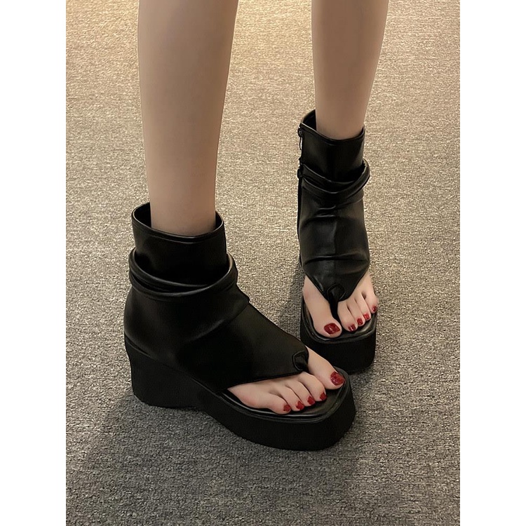 Xăng đan Đế Dày Hở Ngón Thời Trang Mùa Hè 2023 Phong Cách Retro Cho Nữ