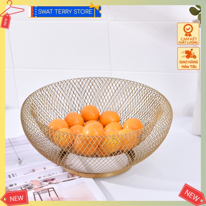 ✴️ Rổ trái cây 2 lớp lưới độc đáo Fruit Tray Double Wrought Iron Fruit Basket Home Decor