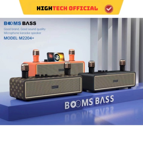 Loa Bluetooth Karaoke M2204 Kèm 2 Micro Không Dây Âm Thanh HD Bass Căng Bảo Hành Chính Hãng 12 Tháng- TECHHIGH | BigBuy360 - bigbuy360.vn