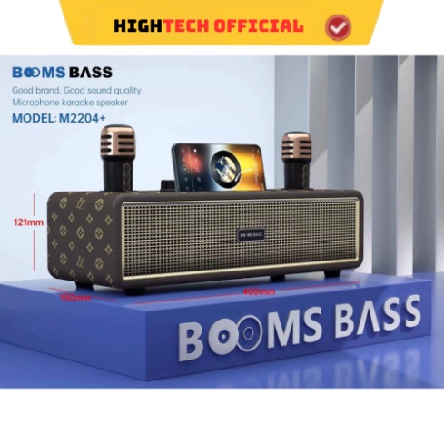 Loa Bluetooth Karaoke M2204 Kèm 2 Micro Không Dây Âm Thanh HD Bass Căng Bảo Hành Chính Hãng 12 Tháng- TECHHIGH | BigBuy360 - bigbuy360.vn