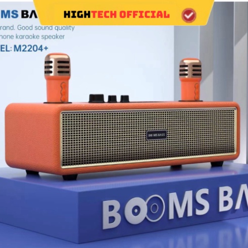 Loa Bluetooth Karaoke M2204 Kèm 2 Micro Không Dây Âm Thanh HD Chất Lượng Cao Bảo Hành Chính Hãng 12 Tháng- TECHHIGH