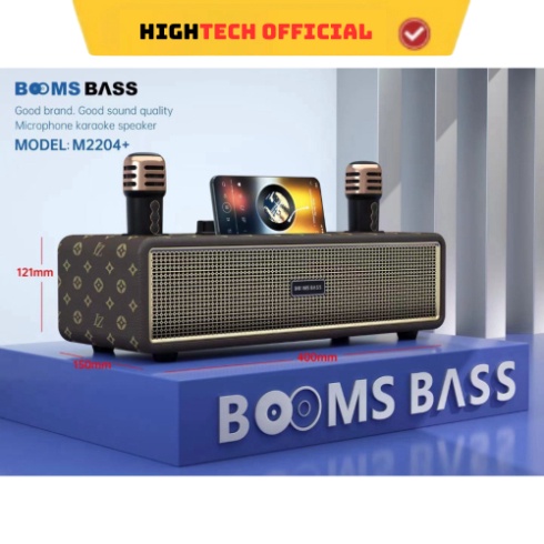 Loa Bluetooth Karaoke M2204 Kèm 2 Micro Không Dây Âm Thanh HD Chất Lượng Cao Bảo Hành Chính Hãng 12 Tháng- TECHHIGH | BigBuy360 - bigbuy360.vn