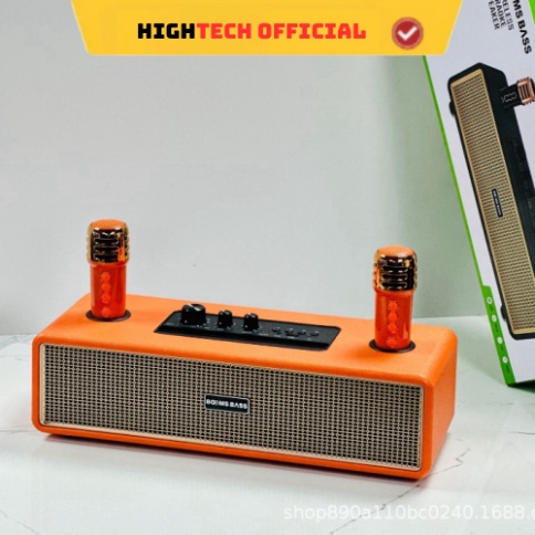 Loa Bluetooth Karaoke M2204 Kèm 2 Micro Không Dây Âm Thanh HD Chất Lượng Cao Bảo Hành Chính Hãng 12 Tháng- TECHHIGH