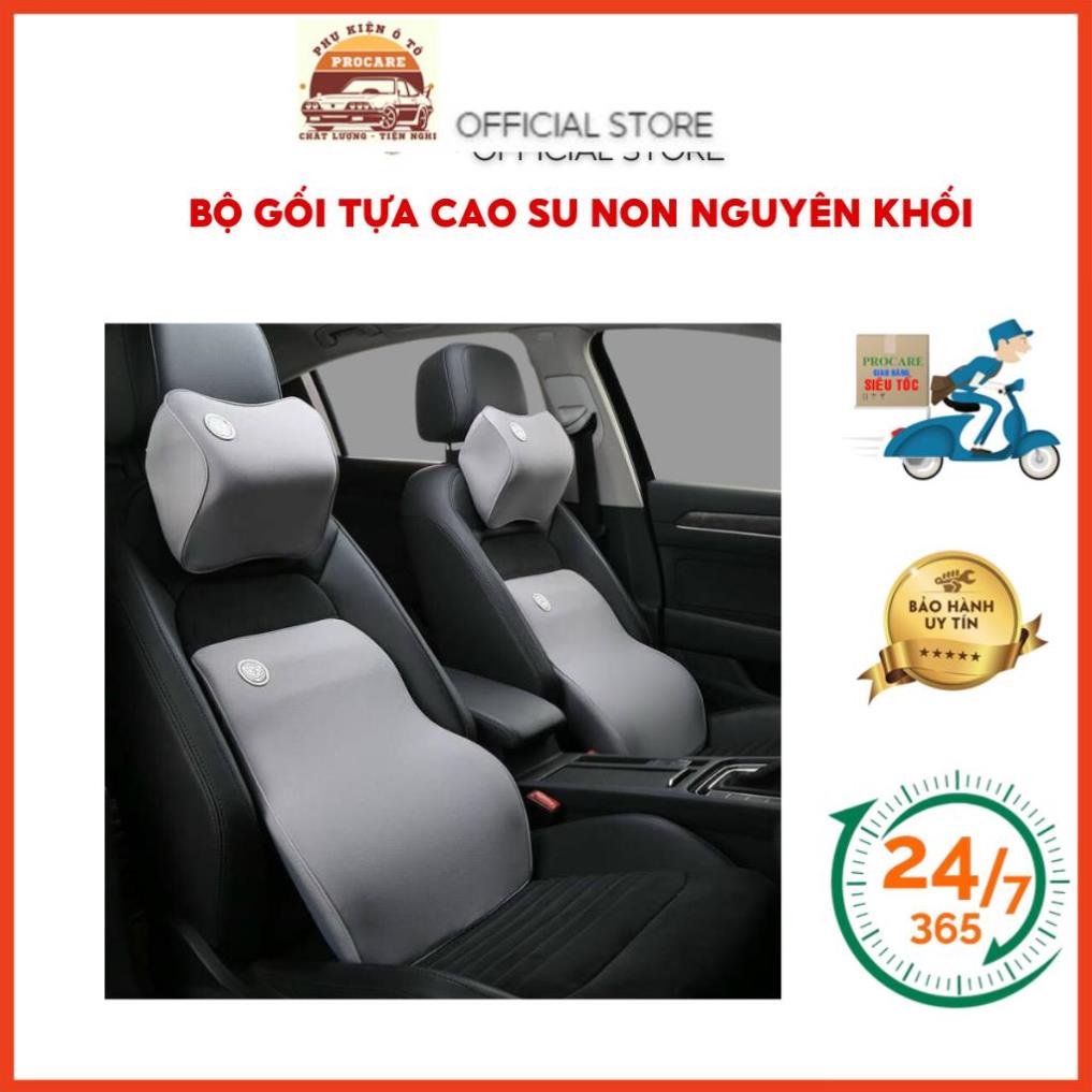 Bộ gối tựa cao su non nguyên khối dùng trên ô tô vỏ vải nỉ cao cấp phân phối, hàng fom to siêu đàn hồi