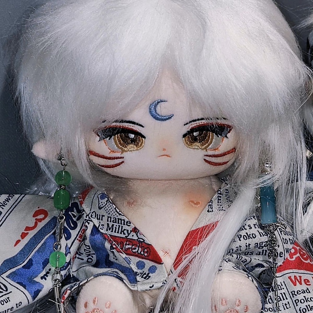 Thú Nhồi Bông Inuyasha Răng Tự Nhiên 20cm Dễ Thương Cho Bé