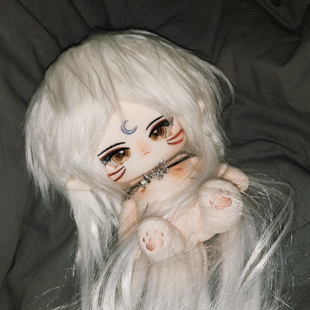 Thú Nhồi Bông Inuyasha Răng Tự Nhiên 20cm Dễ Thương Cho Bé