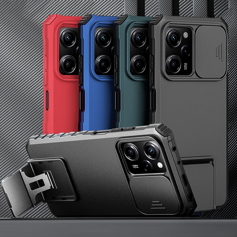 Vỏ điện thoại di động chống rơi Redmi Note 9 Pro Note 9S 9C 10A A1 A2 Poco X5 Pro X4 Pro X3 NFC X3 Pro M4 Pro M3 Pro Ốp Điện Thoại Silicon Có Thanh Trượt Bảo Vệ Ống Kính