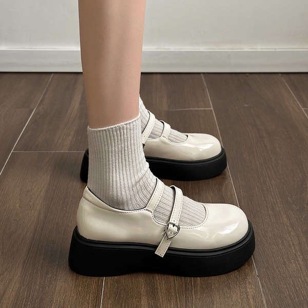 Giày Da Đế Dày Thời Trang 2023 Dành Cho Nữ