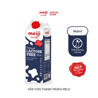  Sữa Tươi Thanh Trùng Meiji Nhật không đường sữa Lactose vị ngọt tự nhiên 946ml - 1 hộp 