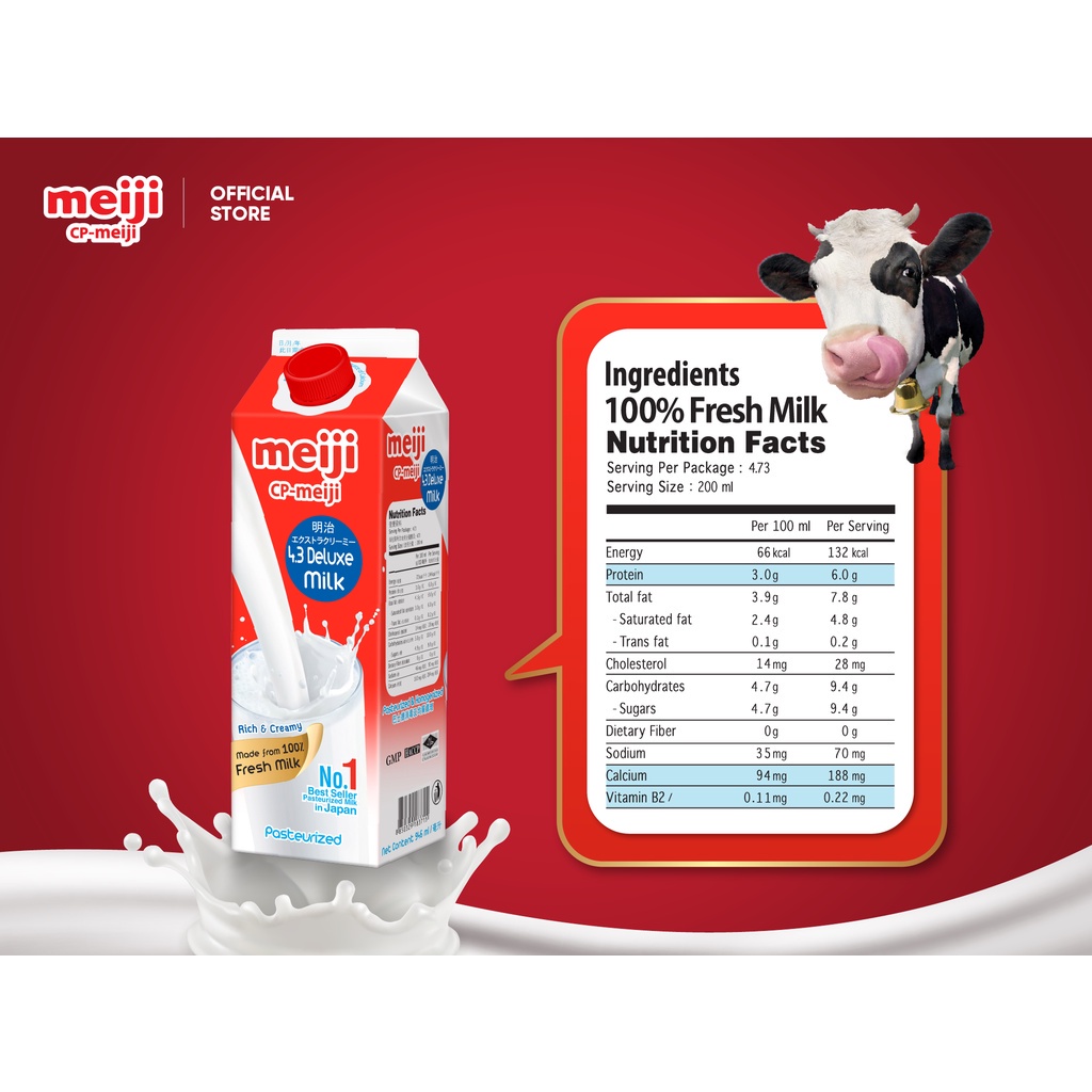 Sữa Tươi Thanh Trùng Meiji Nhật vị cao cấp 946ml - Lốc 4 hộp